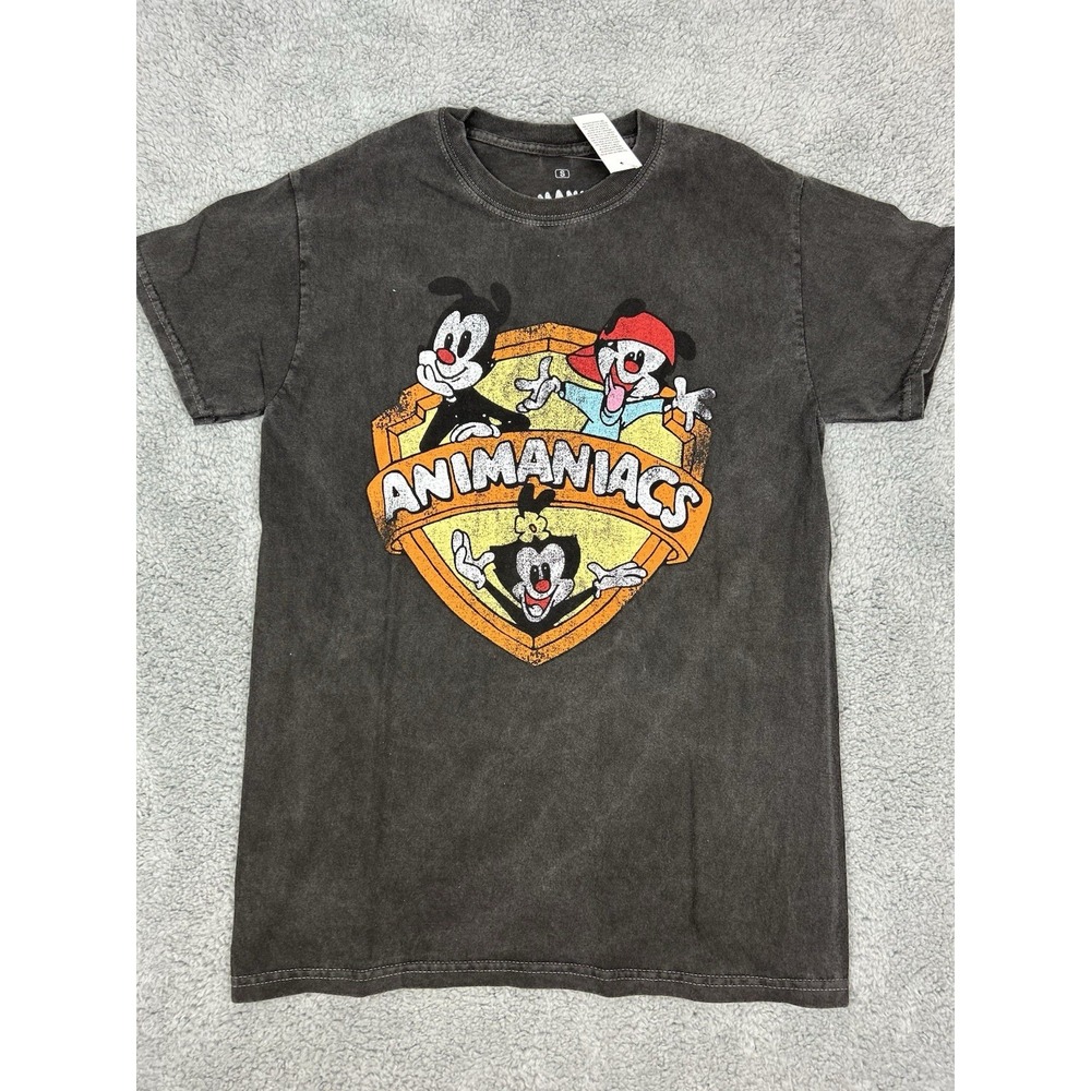 Animaniacs Men's Small Graphic T Shirt Ripple Junction Licensed Brown Distressed